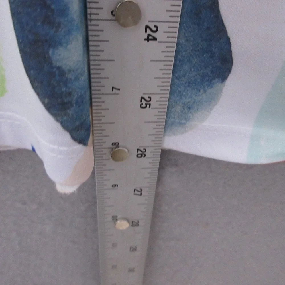 Jess & Jane Top Tunic Medium Colorful Geometric Distressed Art to Wear Lagenlook - Picture 8 of 12